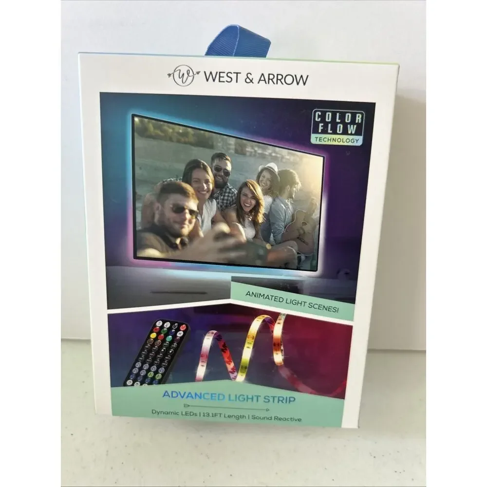 13.1 Ft LED Flexible West & Arrow USB Remote Control Animated Light Scenes-NEW